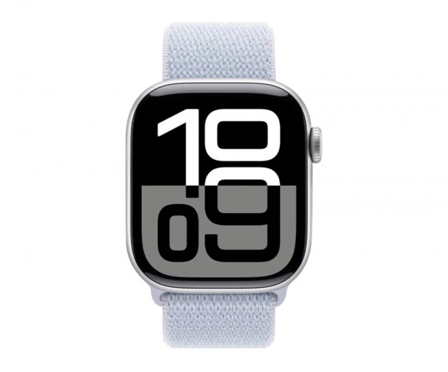 Apple Watch Series 10 GPS 42mm Silver Aluminum Case w. Blue Cloud Sport Loop (MWWD3) б/в